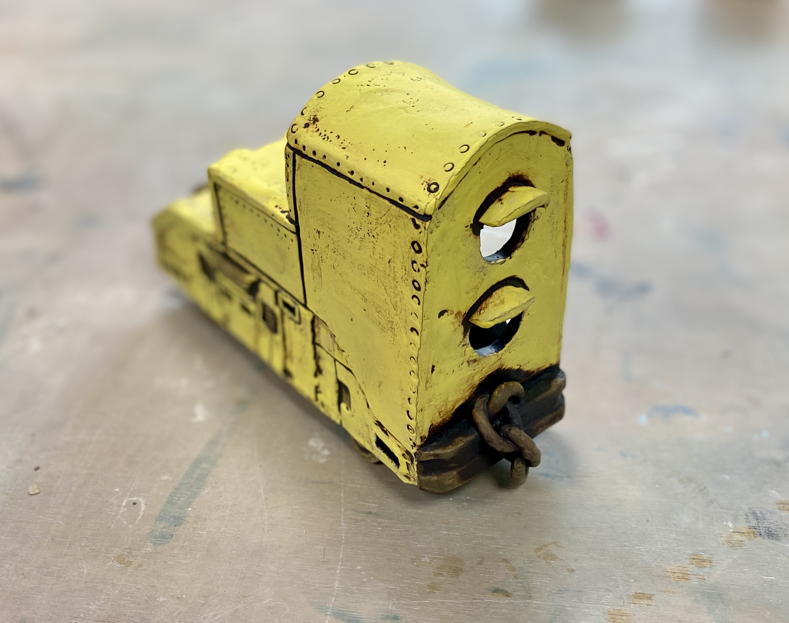 01.獨眼小僧車頭 佾竺老師 陶藝