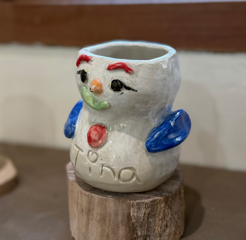 57.可愛雪人杯，林芷彤，陶藝