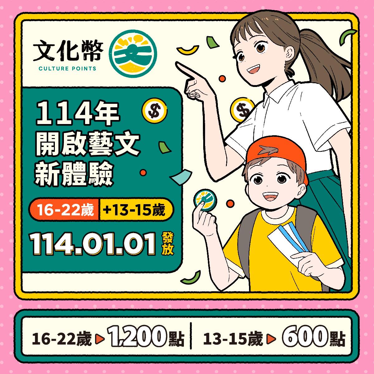114年13-22歲文化禮金圖卡