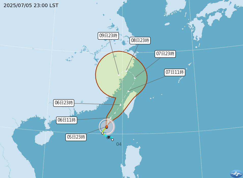輕度颱風(丹娜絲)20250705-2300