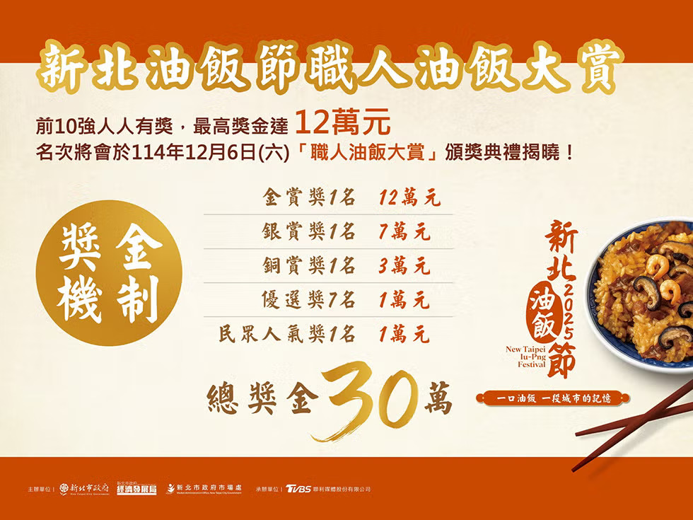 新北油飯節職人油飯大賞-獎金機制