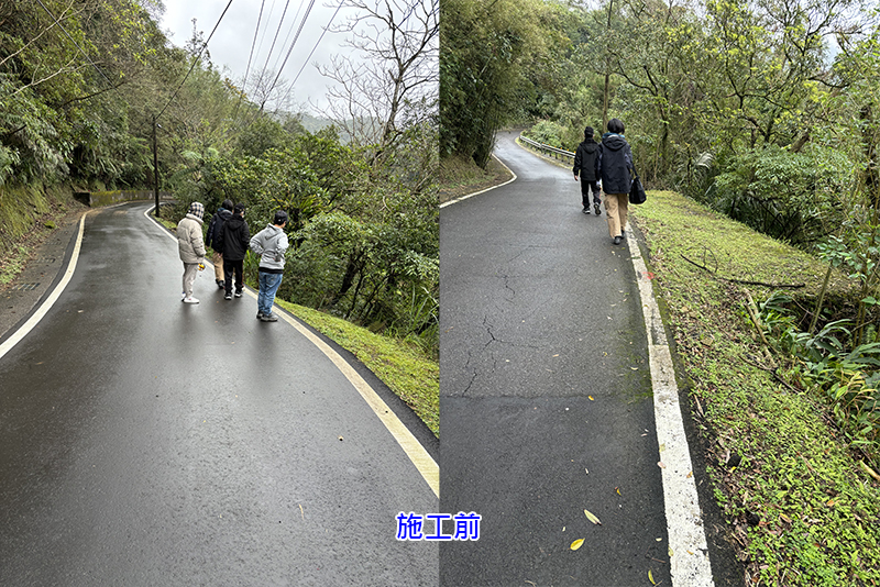 東勢格農路戲坪亭道路新設鋼板護欄(施工前)