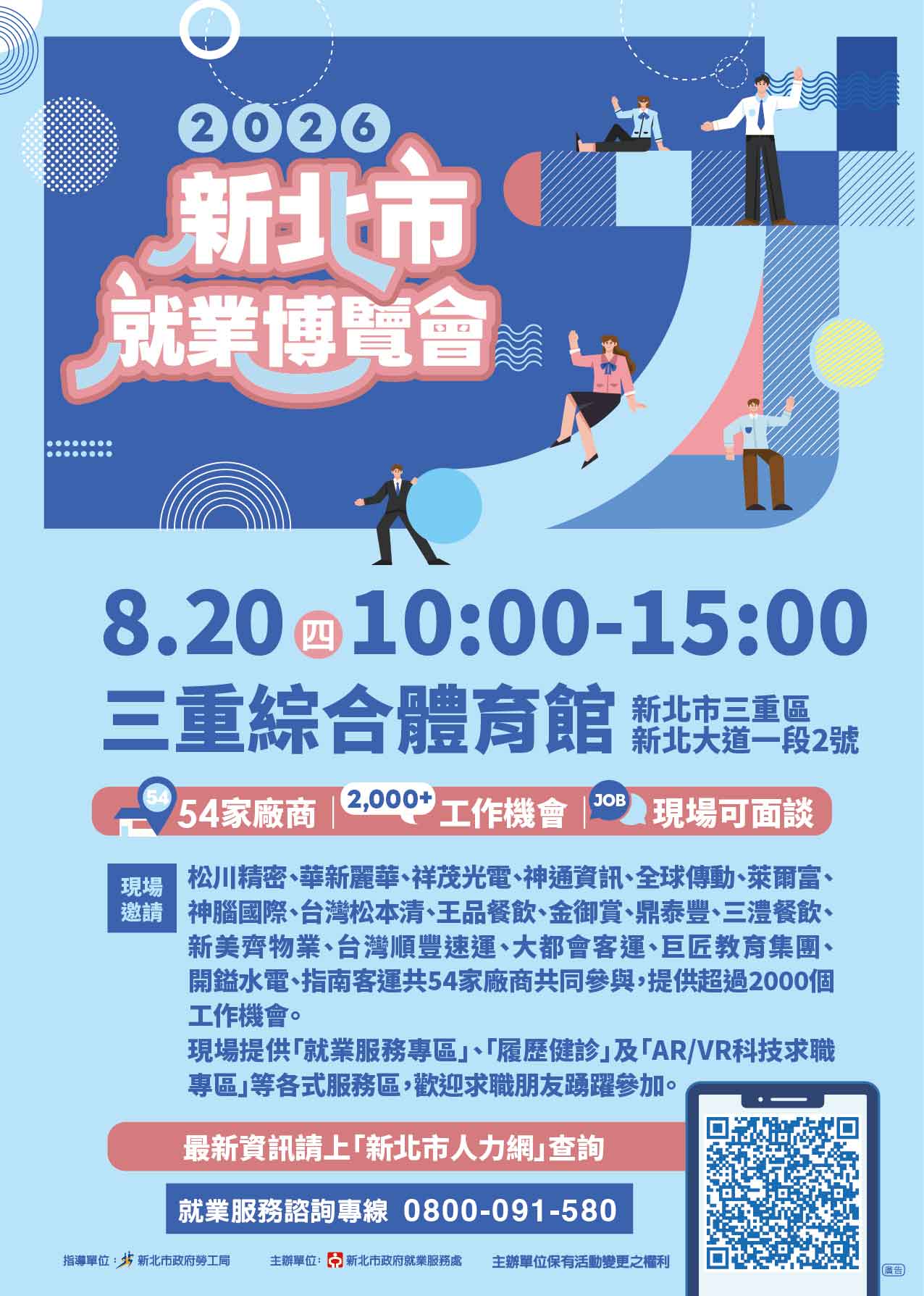 2026新北市就業博覽會(0820三重綜合體育館)